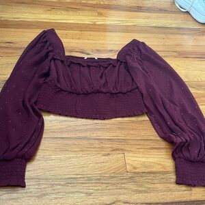 Maroon Altard State Glitter Crop top
